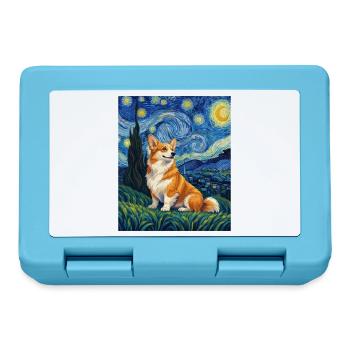 Corgi Sternennacht – lustiger walisischer Corgi-Hundeliebhaber - Brotdose - Saphirblau - Vorne