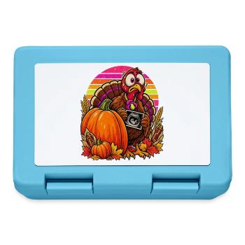 Thanksgiving Truthahn Schwangerschaftsankündigung - Brotdose - Saphirblau - Vorne
