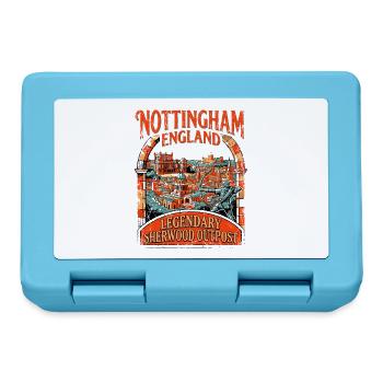 City Vintage Nottingham England Sherwood Outpost - Brotdose - Saphirblau - Vorne