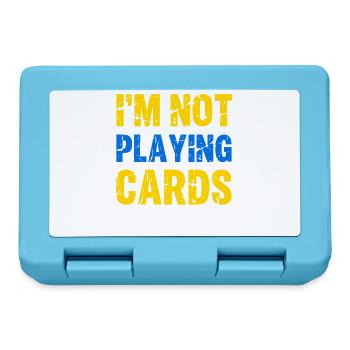 I'm Not Playing Cards Zelensky Zitat Spruch  - Brotdose - Saphirblau - Vorne