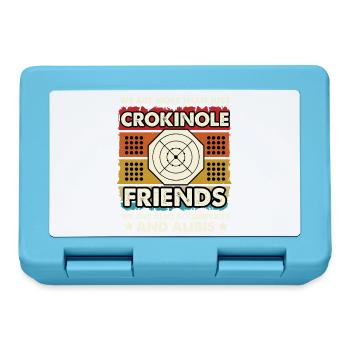 Crokinole Freunde – Komplizen und Alibis - Brotdose - Saphirblau - Vorne