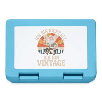 Ich bin nicht alt ich bin Vintage 60 Geburtstag - Brotdose - Saphirblau - Vorne