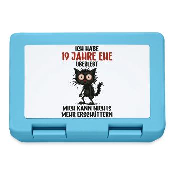 19. Hochzeitstag 19 Jahre verheiratet 19 Jahre Ehe - Brotdose - Saphirblau - Vorne