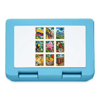 Kolumbien Briefmarken - Brotdose - Saphirblau - Vorne