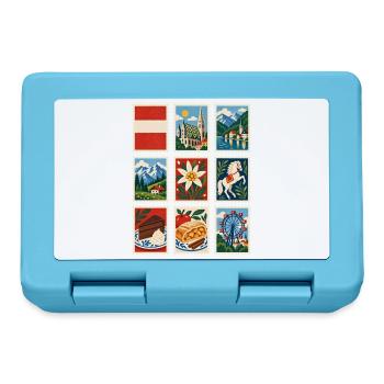 Österreich Briefmarken - Brotdose - Saphirblau - Vorne