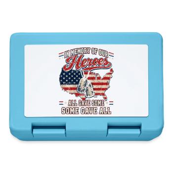 Helden-Gedenken USA Flagge Hundemarken - Brotdose - Saphirblau - Vorne