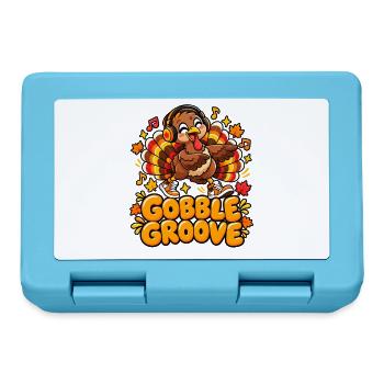 Gobble Groove Herbst-Turkey mit Musik - Brotdose - Saphirblau - Vorne