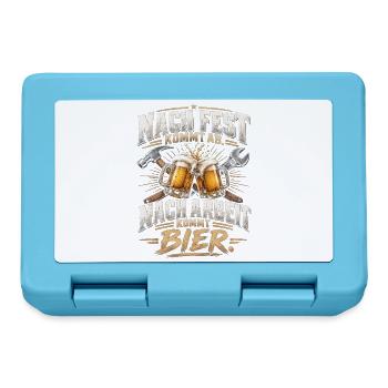 Nach Fest, Nach Arbeit, Bier - Brotdose - Saphirblau - Vorne