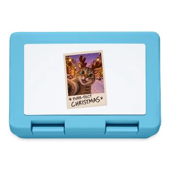 Purr-fect Christmas Katze Selfie - Brotdose - Saphirblau - Vorne