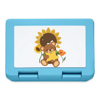 Teddy Blumen Kinder Stern - Brotdose - Saphirblau - Vorne