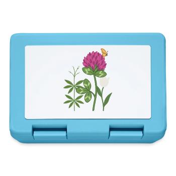 Tulpe Blumen Waldmeister Rotklee floral Zeichnung - Brotdose - Saphirblau - Vorne