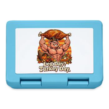 Thanksgiving Bodybuilder-Schwein Truthahn Spruch - Brotdose - Saphirblau - Vorne