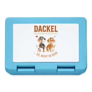 Dackel Machen Mich Glücklich Du Nicht So Sehr - Brotdose - Saphirblau - Vorne