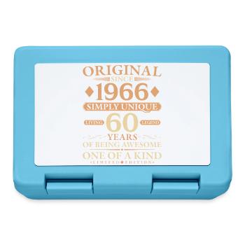 Original 1966 Living Legend 60th Birthday Gift - Brotdose - Saphirblau - Vorne