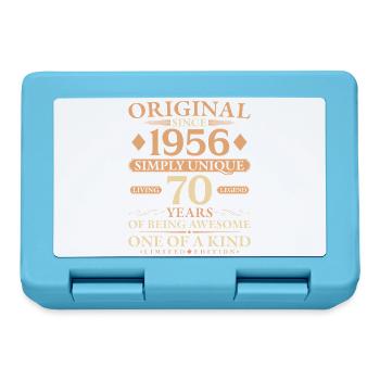 Original 1956 Living Legend 70th Birthday Gift - Brotdose - Saphirblau - Vorne