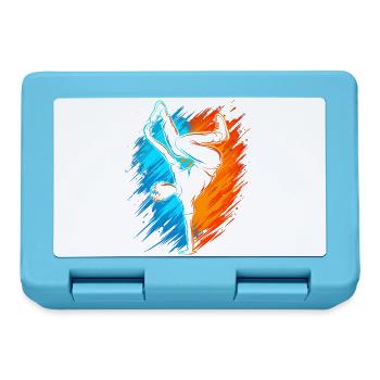Breakdancing Herren Kinder Jungen Breakdance - Brotdose - Saphirblau - Vorne