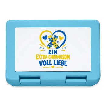 Down-Syndrom Bewusstsein – Ein Extra-Chromosom  - Brotdose - Saphirblau - Vorne