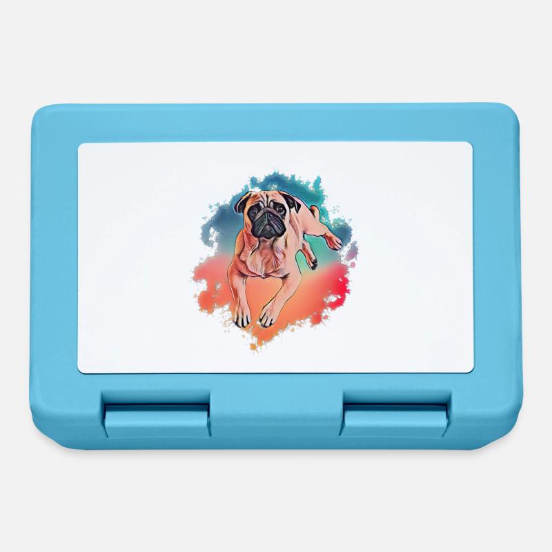 Mops - Brotdose - Saphirblau