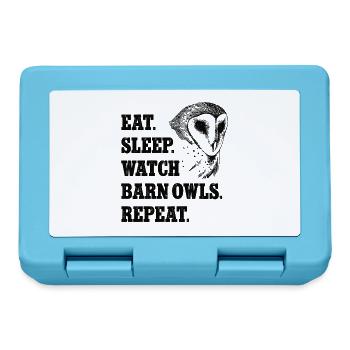 Barn Owl Eat Sleep Repeat Shirt Owl lover - Lunchbox - sapphire blue - Front