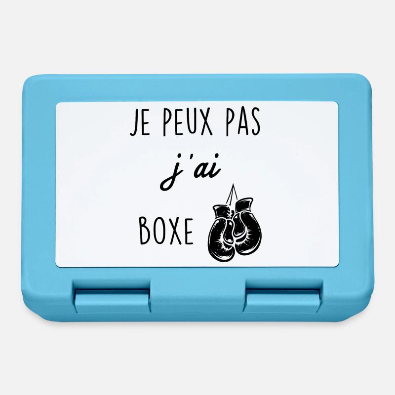 Je peux pas j ai boxe - Boîte à goûter - bleu saphir