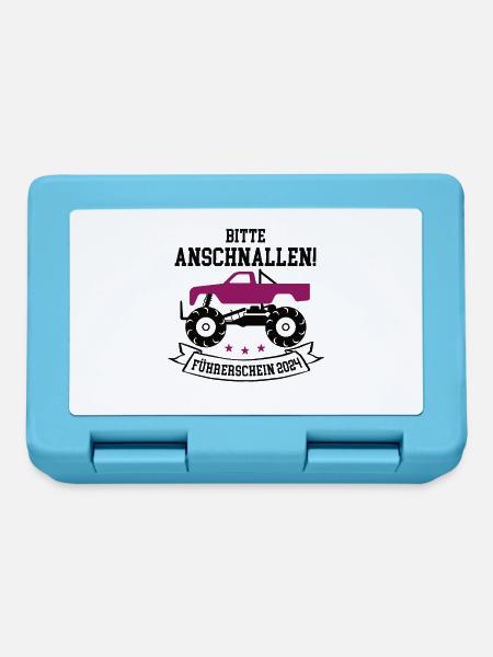 Bitte Anschnallen Auto Führerschein 2024 Bestanden - Brotdose - Saphirblau