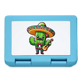 Cinco de Mayo Cactus Mariachi Guitarist - Lunchbox - sapphire blue - Front