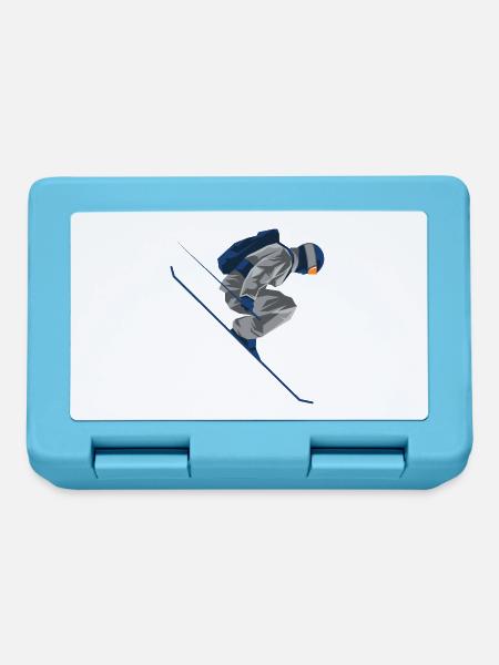 Freestyle Skifahrer - Brotdose - Saphirblau