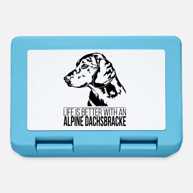 ALPINE DACHSBRACKE la vie est meilleure Chiens Wilsigns - Boîte à goûter - bleu saphir
