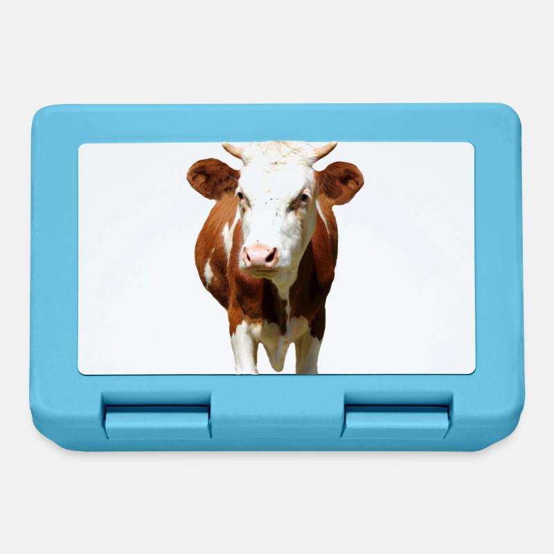 Tête de vache - Boîte à goûter - bleu saphir