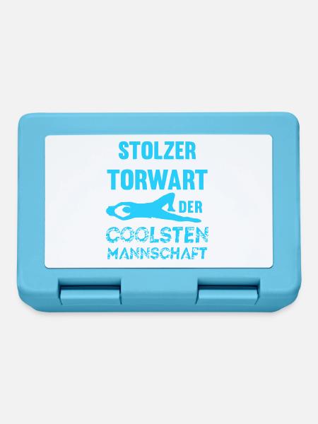 Stolzer Torwart der coolsten Mannschaft - Brotdose - Saphirblau