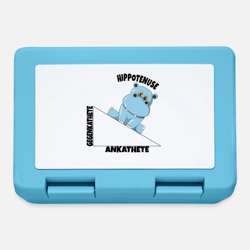 Mathe Hippotenuse Winkelfunktion Hypotenuse Hippo - Brotdose - Saphirblau