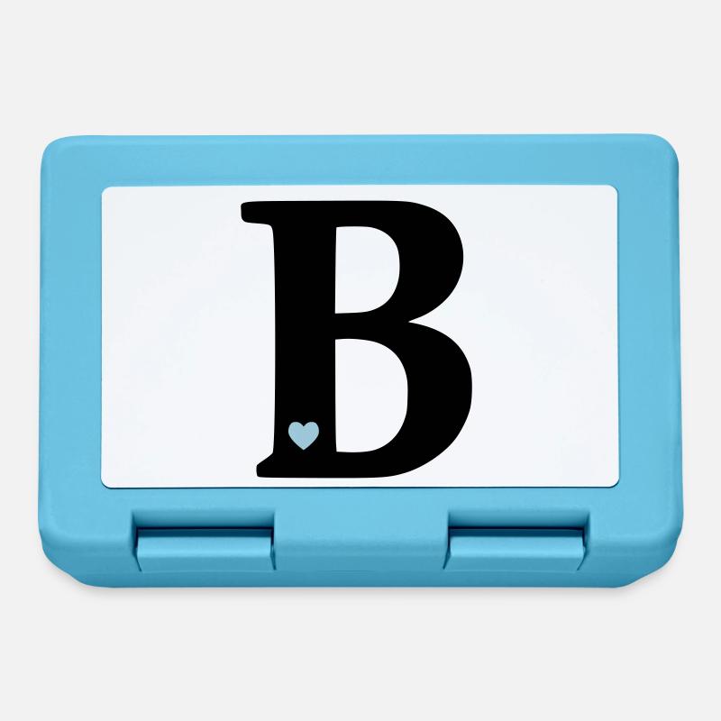 Buchstabe B Anfangsbuchstabe - Brotdose - Saphirblau