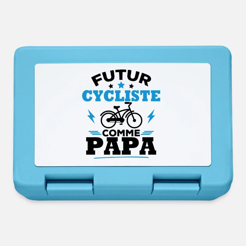 Futur cycliste comme papa - Boîte à goûter - bleu saphir