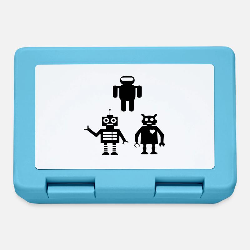 Roboter Android - Brotdose - Saphirblau