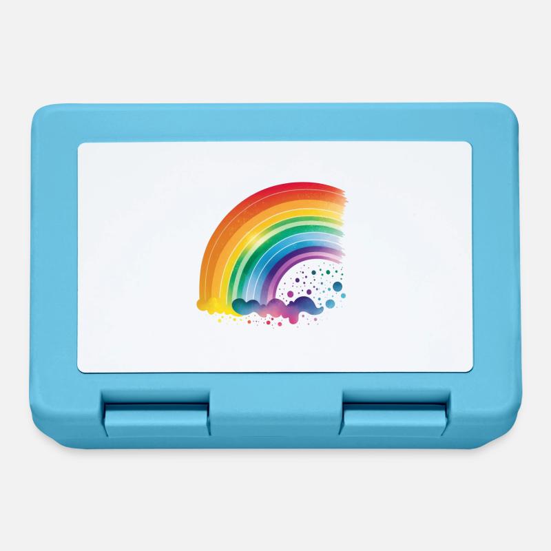 Regenbogen halbrund - Brotdose - Saphirblau