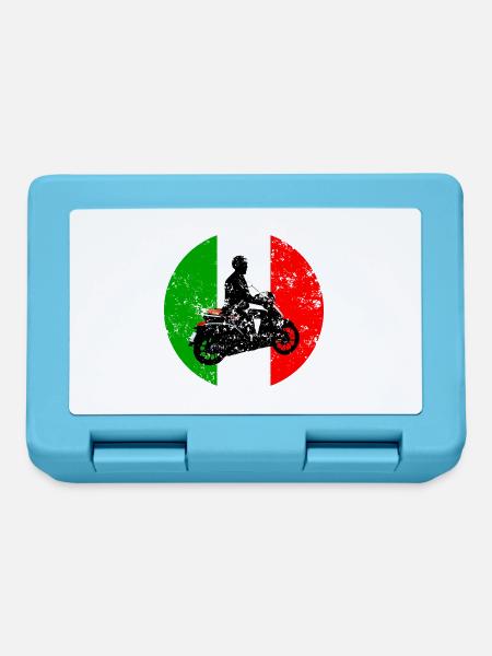 Roller Vintage Italy Scooter Urlaub - Brotdose - Saphirblau