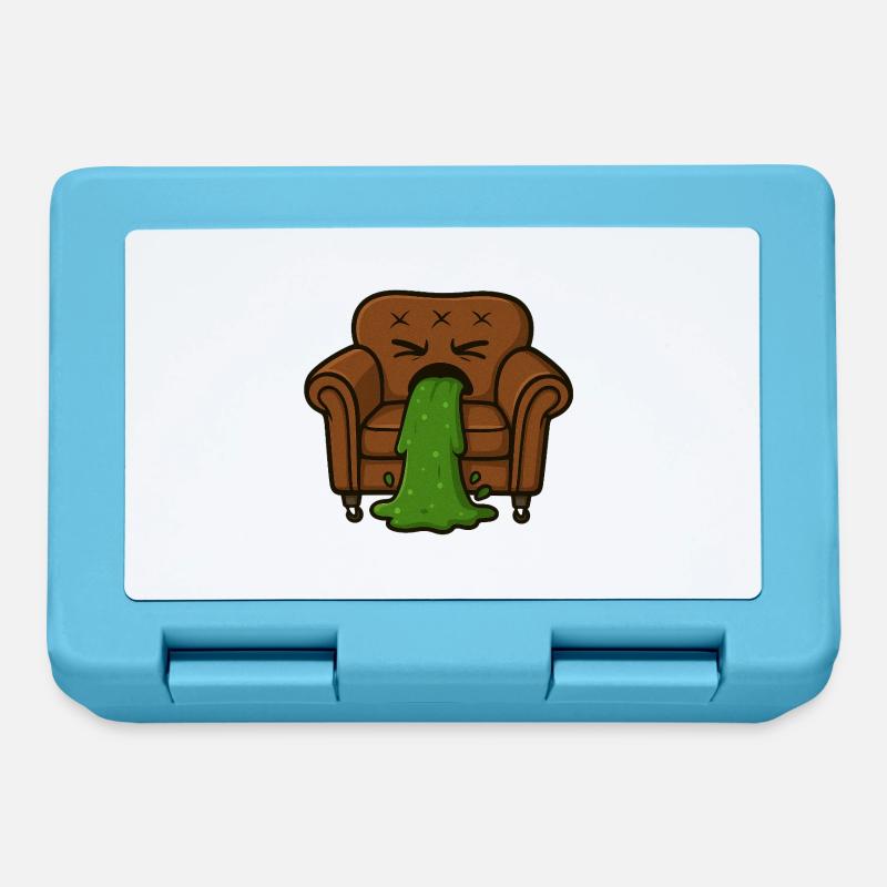 Couchi throws up - Lunchbox - sapphire blue