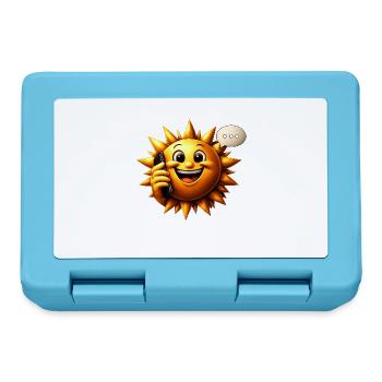 Sonnenlächeln am Telefon - Brotdose - Saphirblau - Vorne