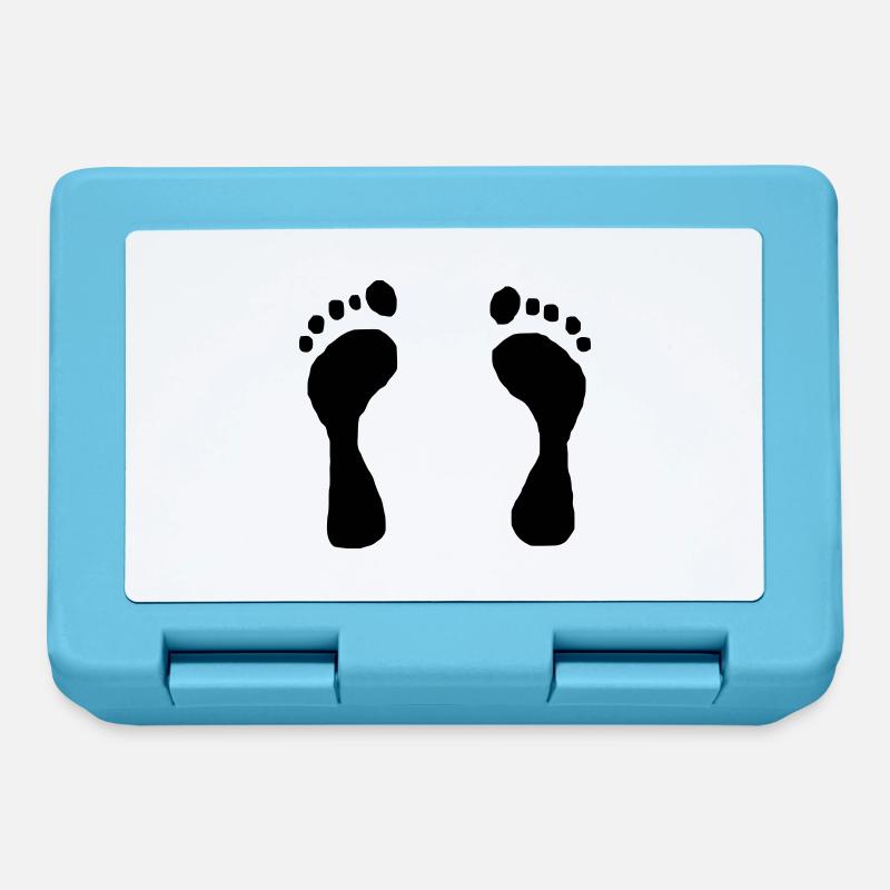 * Footprints * - Lunchbox - sapphire blue