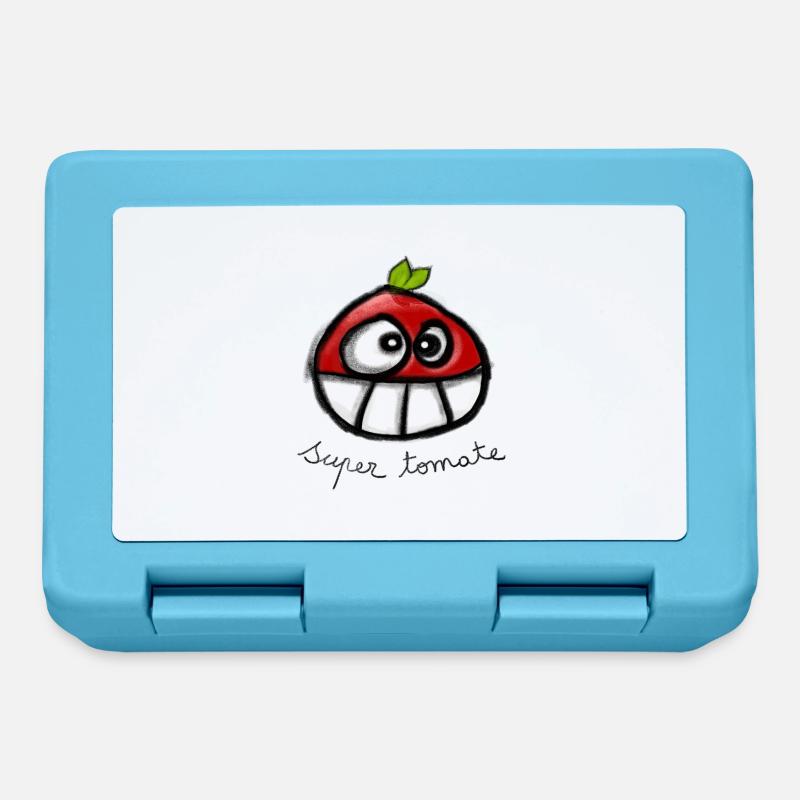 Super Tomate - Boîte à goûter - bleu saphir