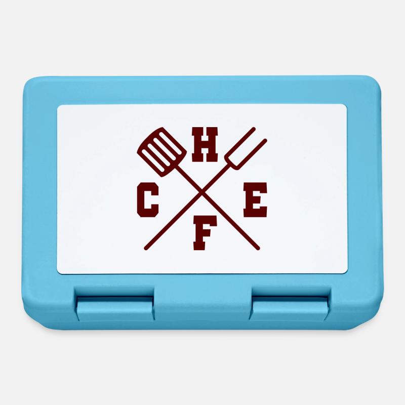 Cuisinier / chef: Chef - Boîte à goûter - bleu saphir