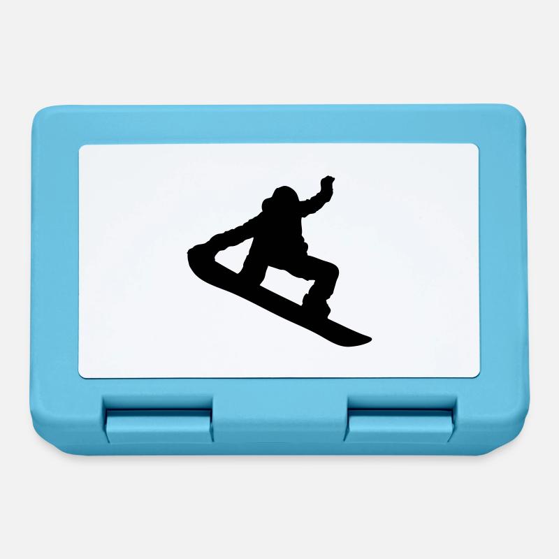 Snowboarder Silhouette - Lunchbox - sapphire blue