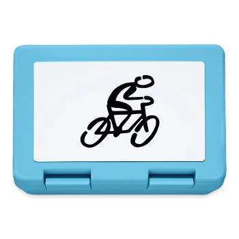 Fahrradfahrer Fahrrad - Brotdose - Saphirblau - Vorne