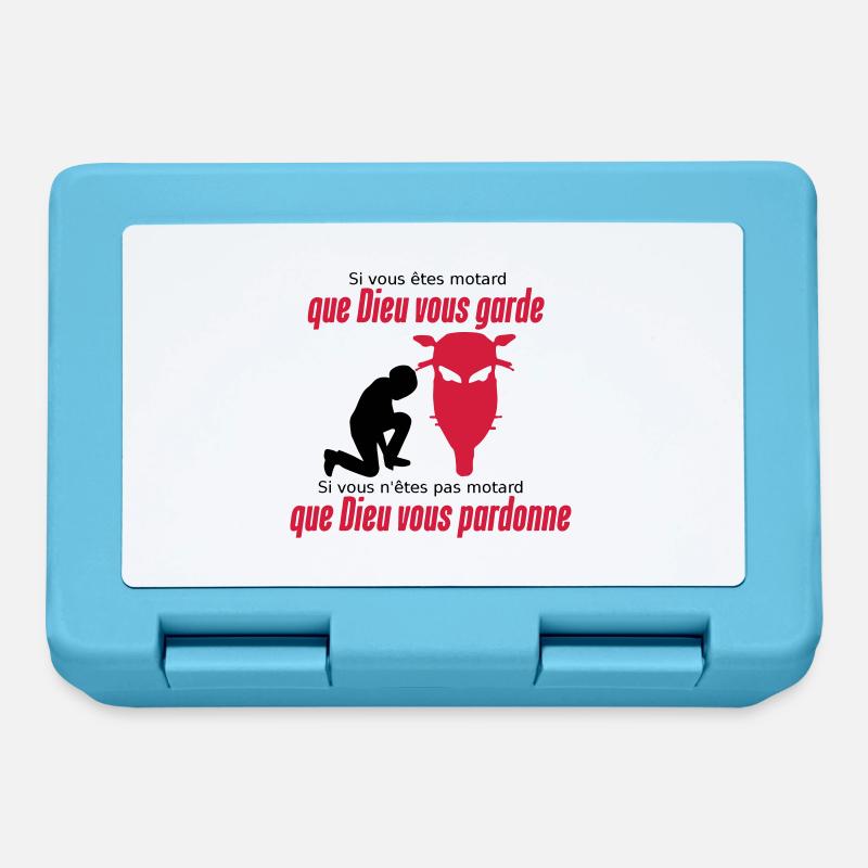 Que Dieu vous pardonne - Boîte à goûter - bleu saphir