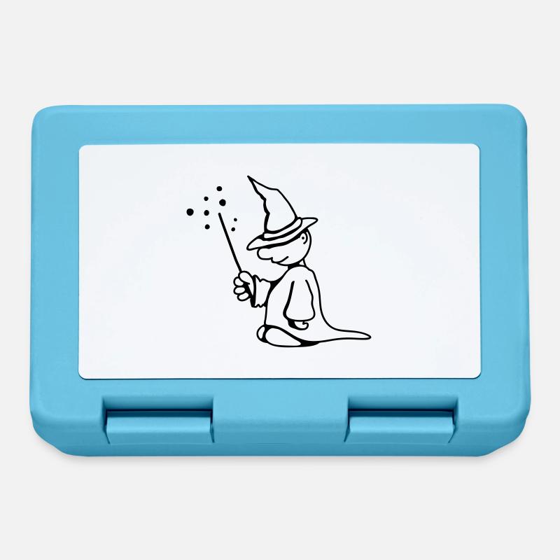 Little Wizard with Magic Hat and Magic wand - Lunchbox - sapphire blue