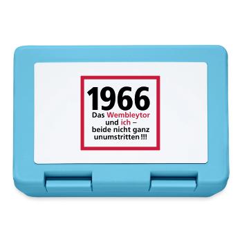 Jahrgang 1966 Wembleytor - Brotdose - Saphirblau - Vorne