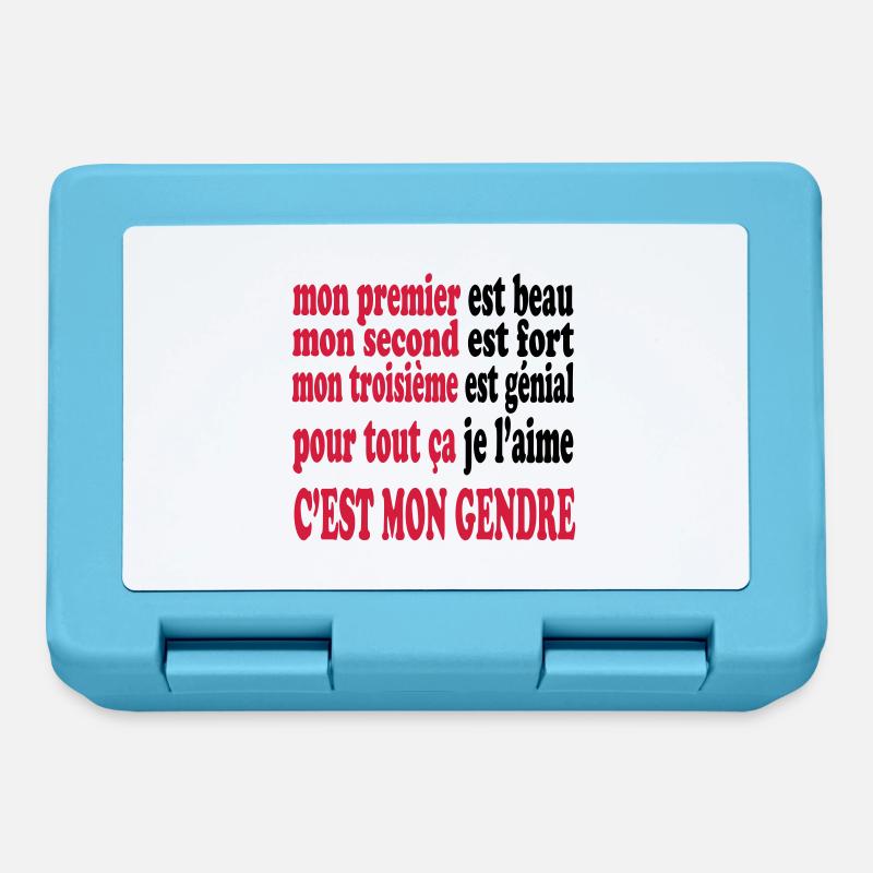 Mon gendre est beau - Lunchbox - sapphire blue