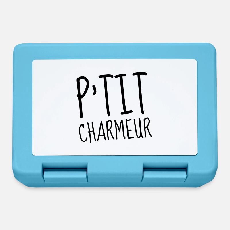 P'tit Charmeur - Bébé - Naissance - Enfant - Boîte à goûter - bleu saphir