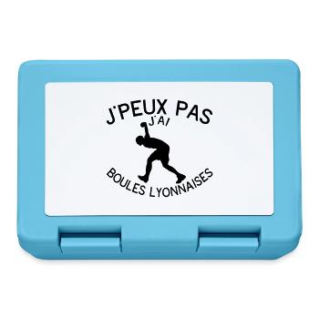 boules lyonnaises je peux pas citation - Boîte à goûter - bleu saphir - Devant