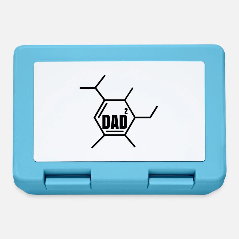 Double Dad - Father High Two - Two Kids - Lunchbox - sapphire blue